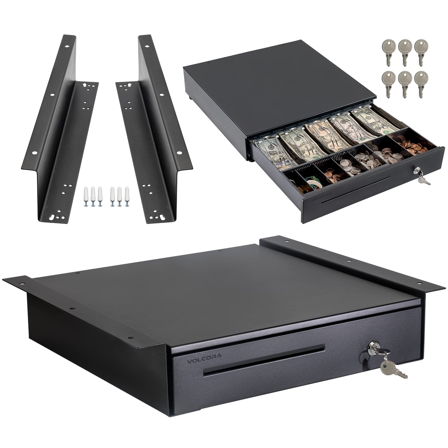 16" Cash Register Drawer with Under Counter Bracket